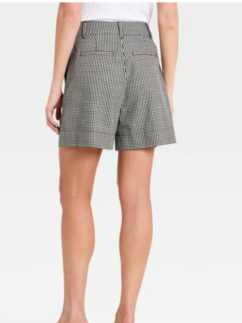 NWT A New Day Gingham Pleated Shorts- 4 - Picture 2 of 10